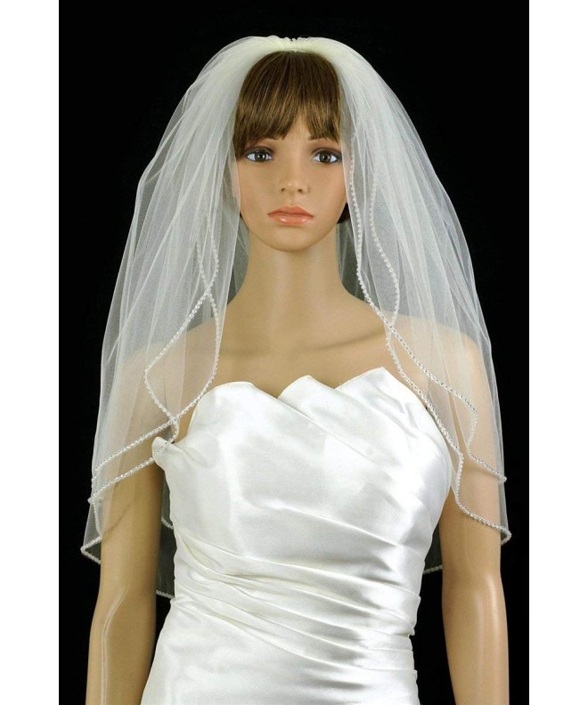 Bridal Wedding Ivory Length Rhinestone