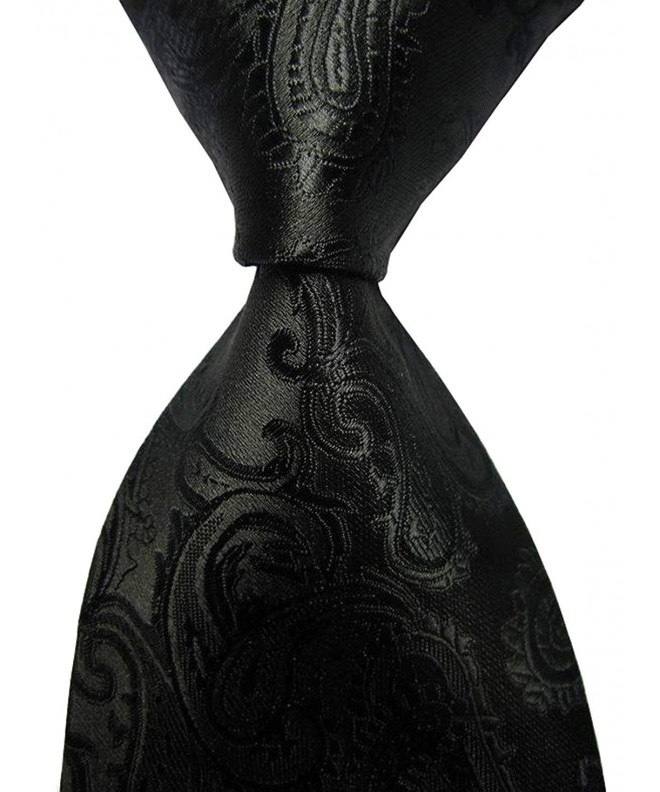 Black Paisley JACQUARD WOVEN Necktie
