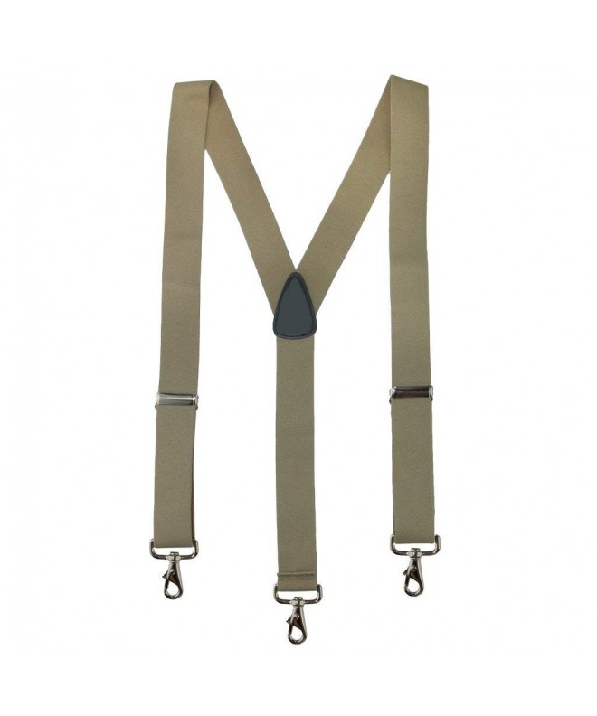 Elastic Suspender Metal Swivel Khaki