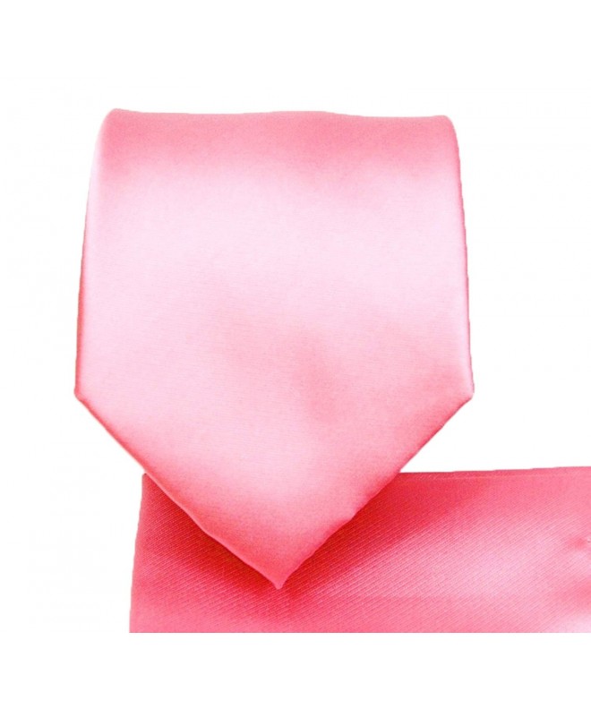 Solid Pink Necktie Pocket Square