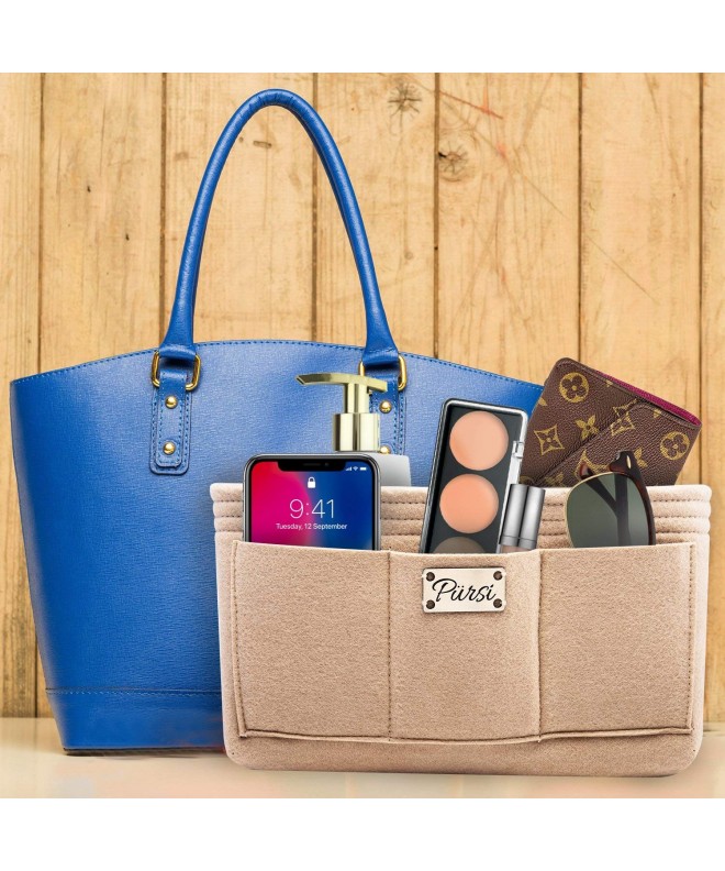 Handbag Purse Organizer Insert - Felt Fabric Multi Compartment Design ...