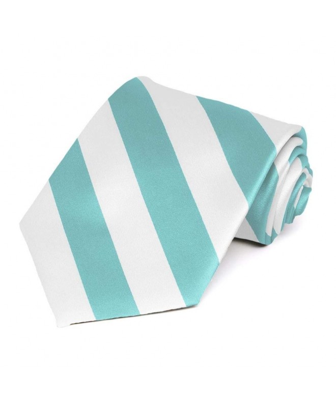 Pool and White Striped Tie