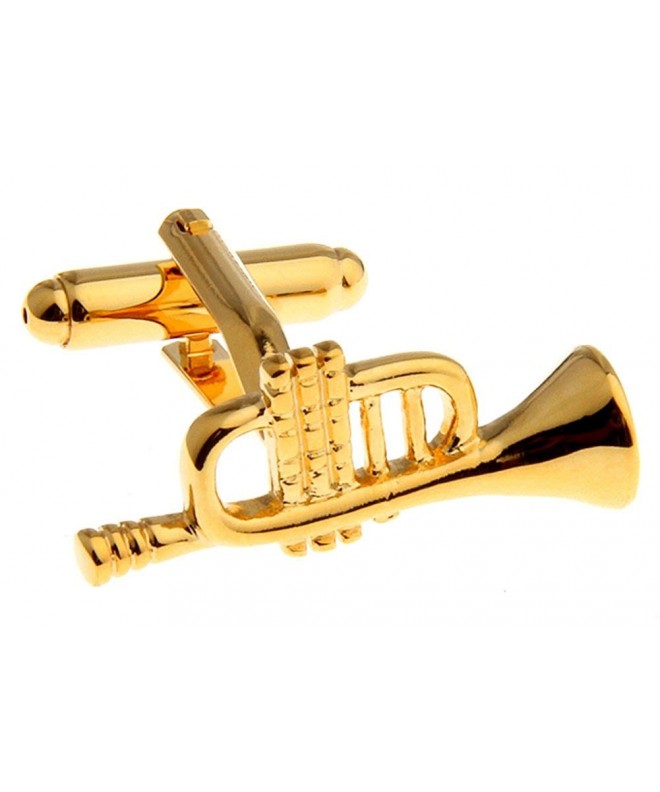 Horn Cufflinks Trumpet Cuff links Velvet