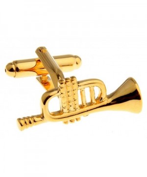 Horn Cufflinks Trumpet Cuff links Velvet
