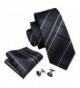 Stripe Handkerchief Cufflinks Business Neckties