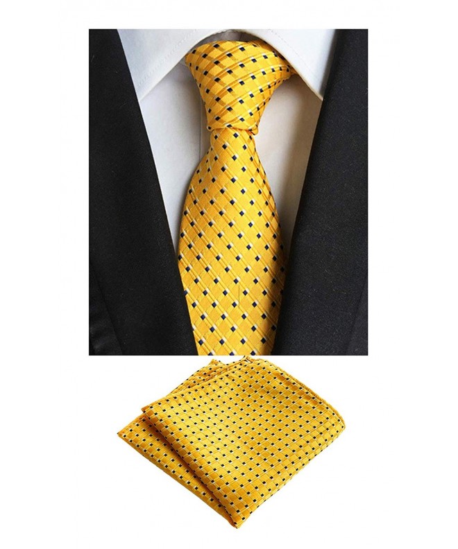 MOHSLEE Mens Polka Dots Suit Tie Handkerchief Formal Necktie & Pocket Square Set 