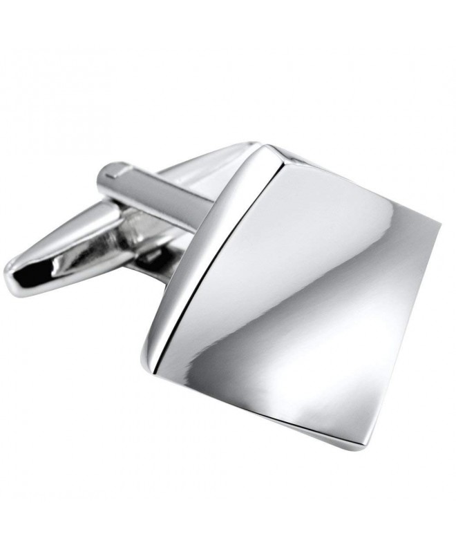 Unique Modern Bended Stainless Cufflinks