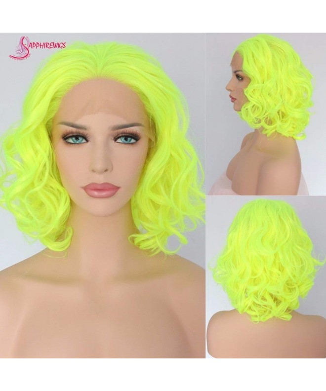 Sapphirewigs Yellow Glueless Synthetic Resistant