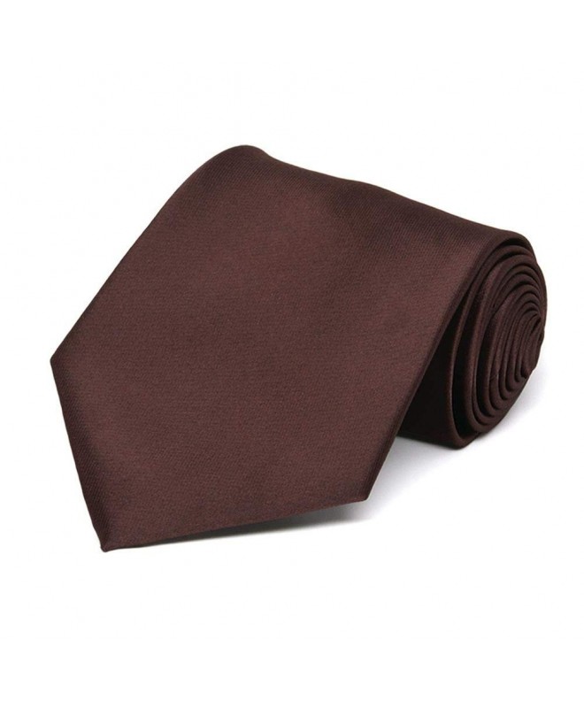 TieMart Brown Extra Solid Necktie