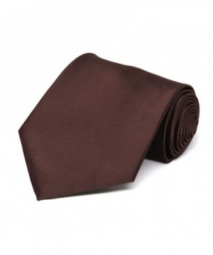 TieMart Brown Extra Solid Necktie