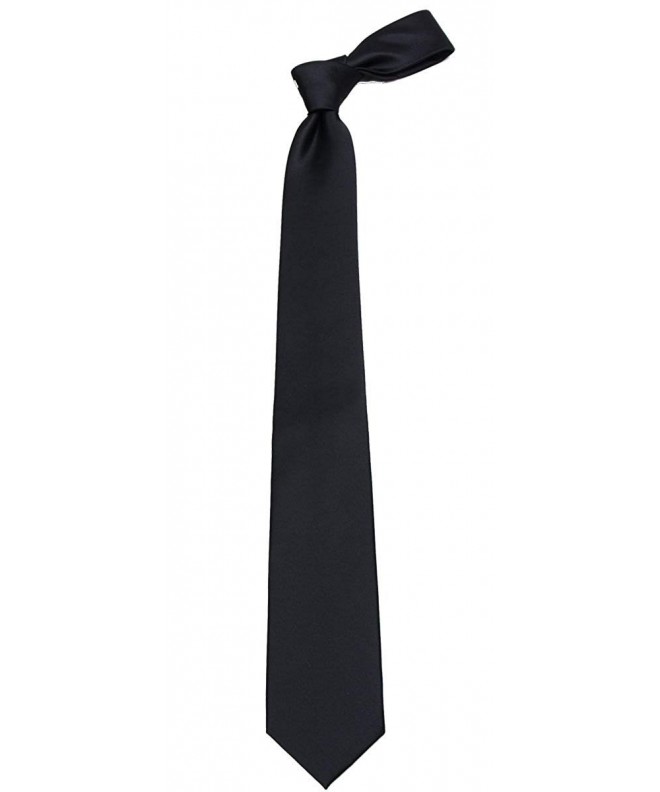 B ADF 19 Boys Black Solid Necktie