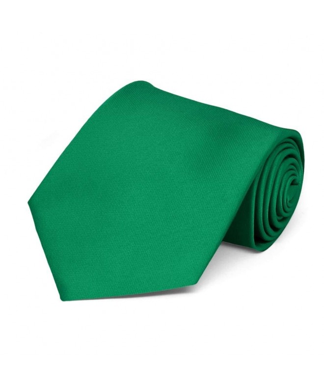 TieMart Kelly Green Solid Necktie