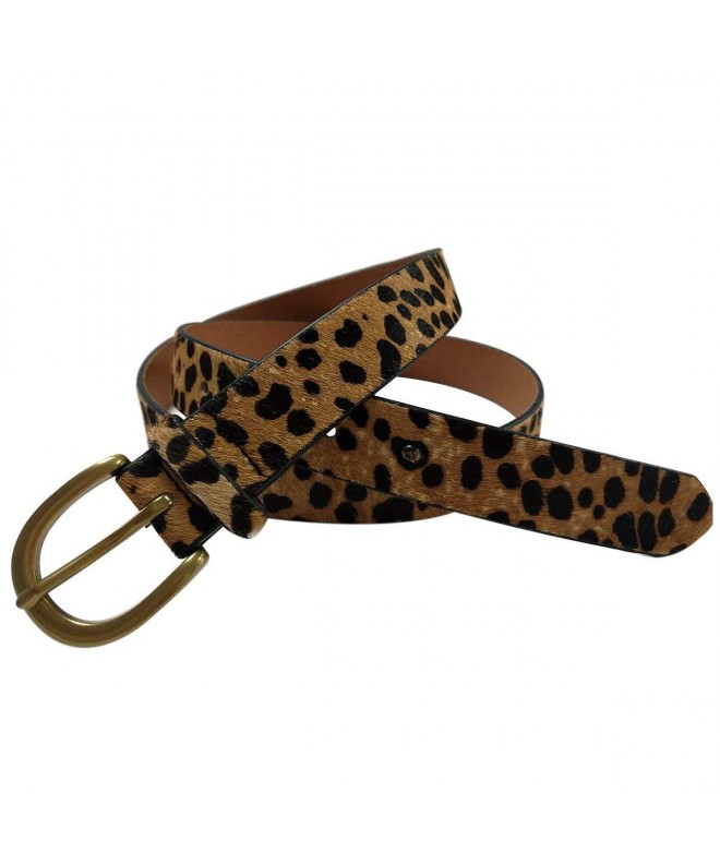 Leopard Print leather Belt Women's Waist Belt Ladies Haircalf Belt ...