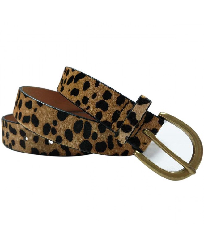 Leopard Print leather Belt Women's Waist Belt Ladies Haircalf Belt ...
