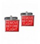 Remove Before Flight Airplane Cufflink