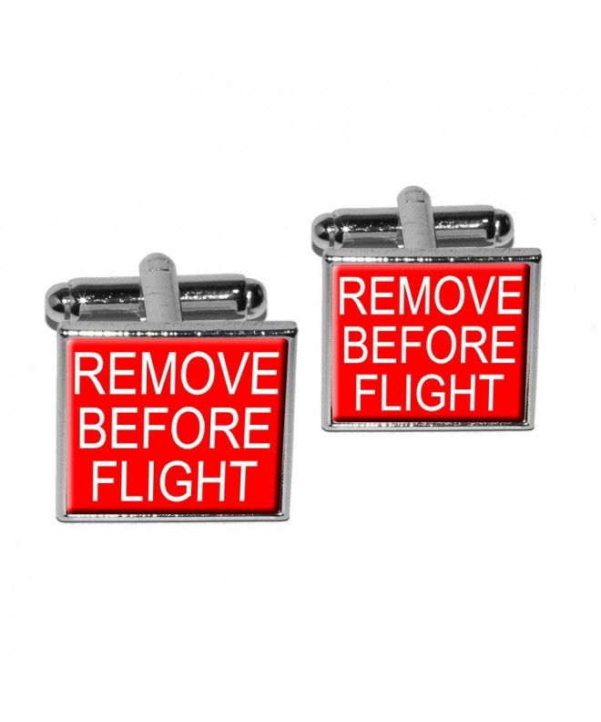 Remove Before Flight Airplane Cufflink