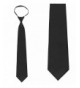 Solid Black Zipper Pre Tied Necktie