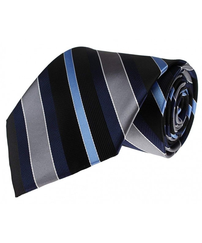 Mens Necktie Silver Stripe Standard