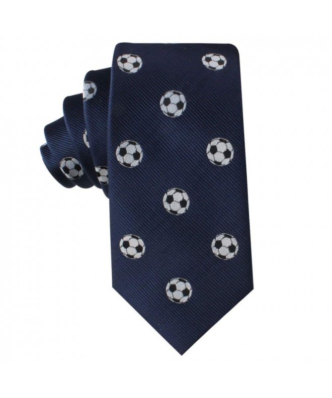 Soccer Football Woven Neckties Birthday