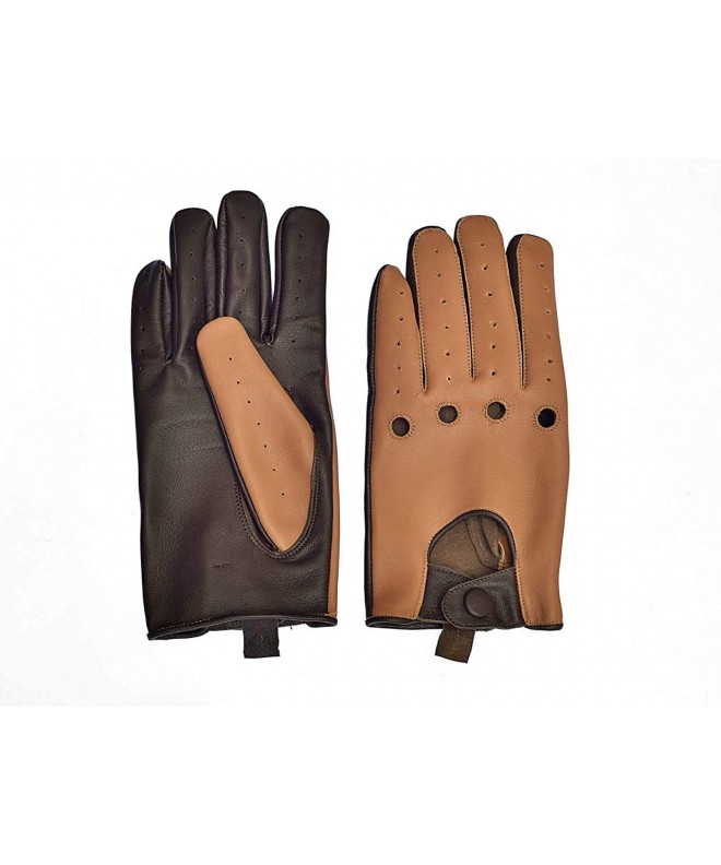 Two Tone Unlined Leather Driving Gloves