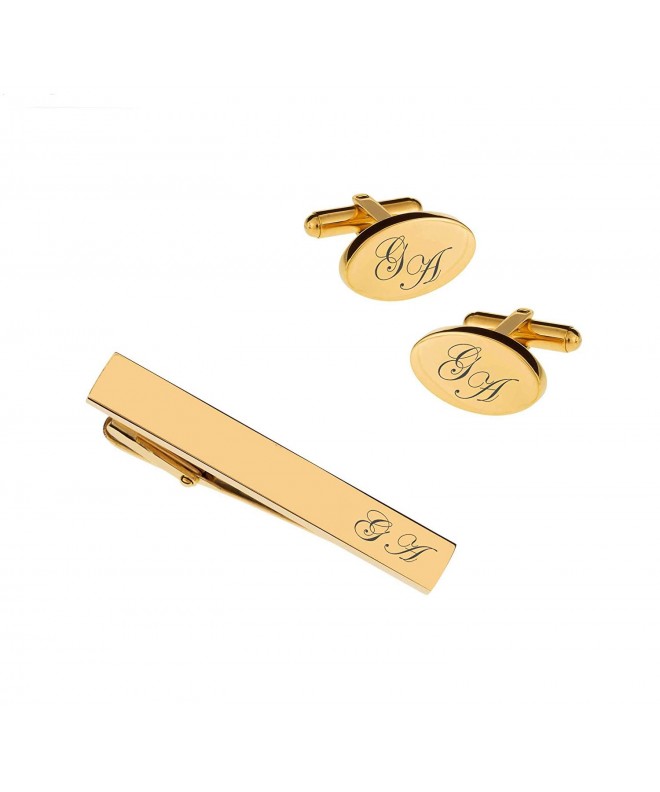 Personalized Gold Cufflinks Custom Engraved