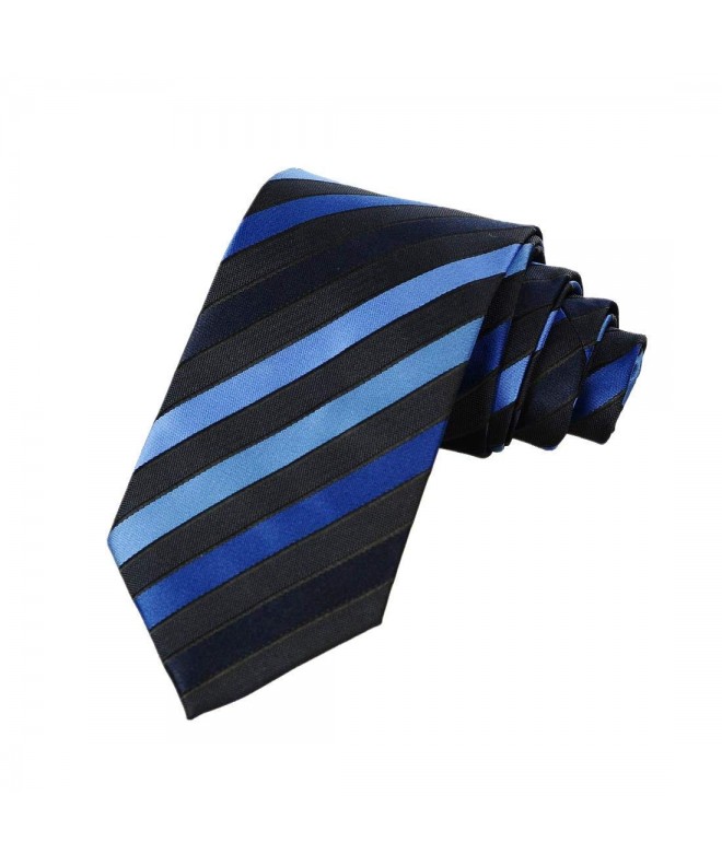 Striped Black Jacquard Woven Necktie
