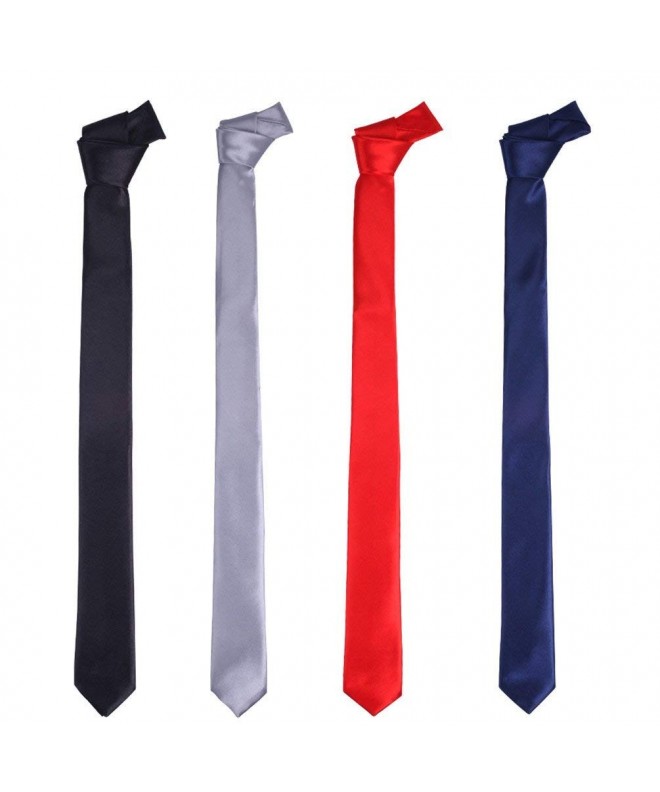Solid Color Skinny Necktie Doninex