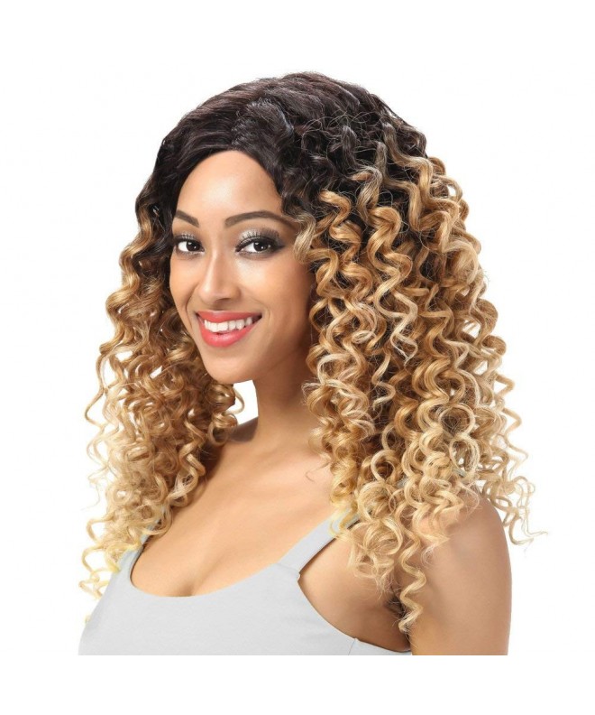 Synthetic Blonde Layered Strands Spiral
