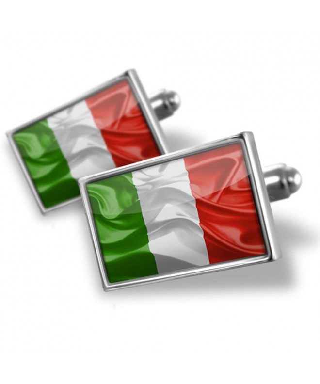 NEONBLOND Cufflinks Italian 3D Flag