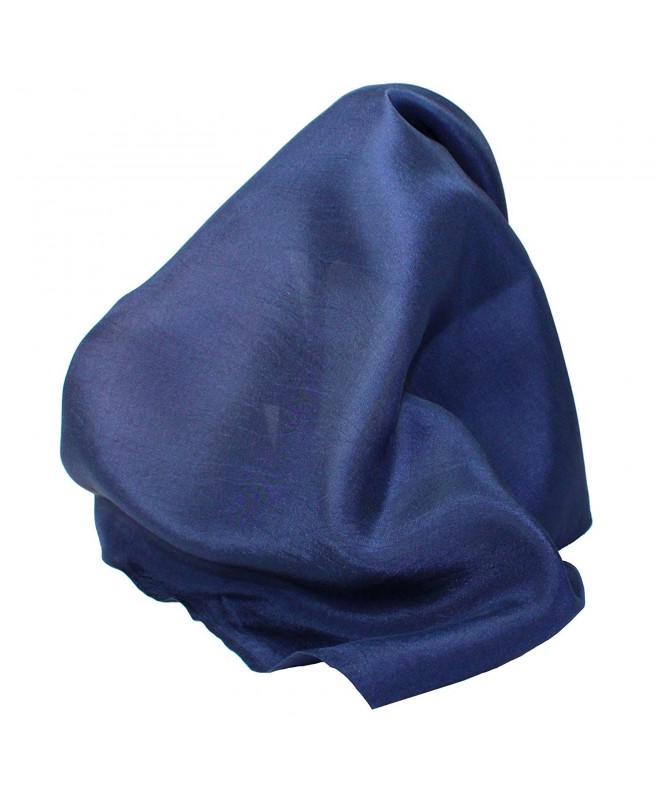 Classic Navy Blue Silk Handkerchief