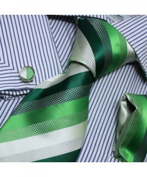 Stripes Cufflinks Handkerchiefs Presentation PH1006