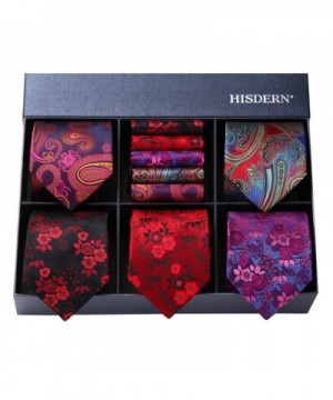 HISDERN Necktie Collections Classic Pocket