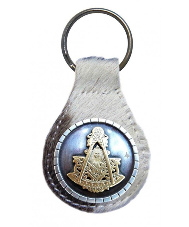 Masonic Past Master leather keychain
