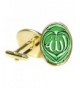 Allah Green 18x24mm Bright Cufflinks