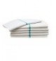 Barber Towel White Green Stripe