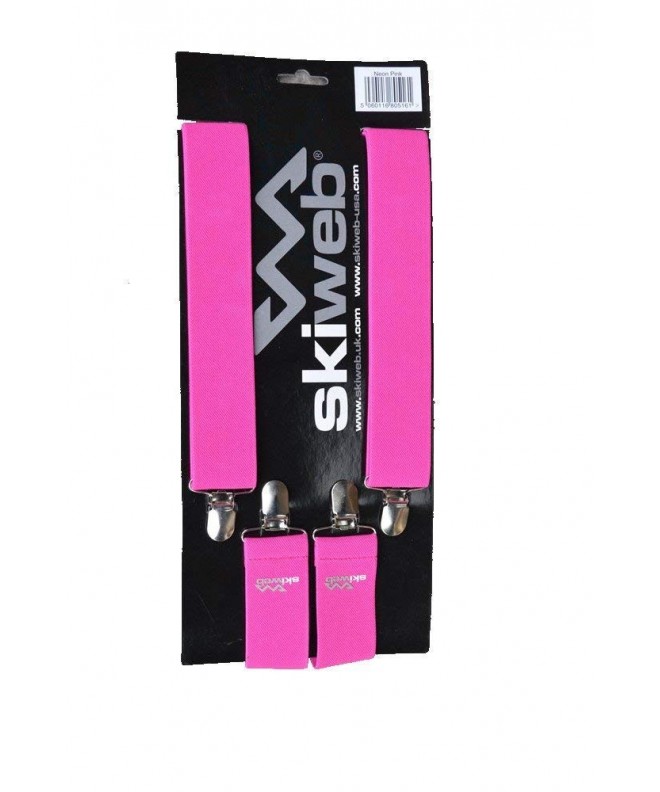 Snow Sports Suspenders Neon Pink