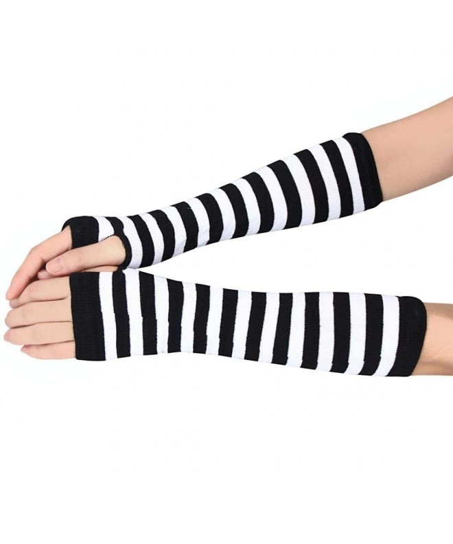 Sunward Stripe Fingerless Gloves Mitten