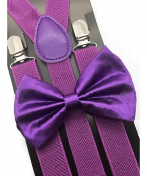 Bran Awesome Purple Suspender Bowtie