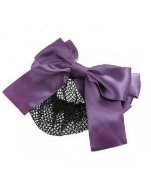 TOOGOO Purple Polyester Bowknot Barrette