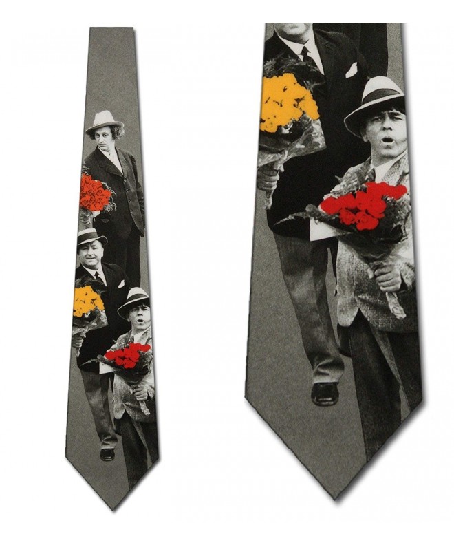 Three Stooges Flowers Mens Necktie
