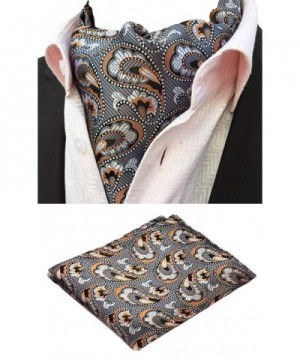 MOHSLEE Silver Paisley Jacquard handkerchief