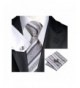 Silver Stripe Classic Necktie Cufflinks