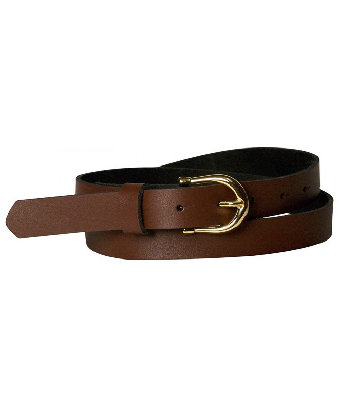 Basic belt 70s style horseshoe buckle Stylish real leather belt - Black ...