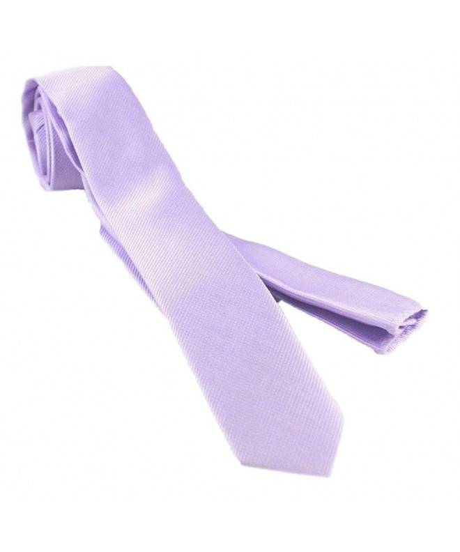 Skinny Necktie Narrow Hankerchief Lilac