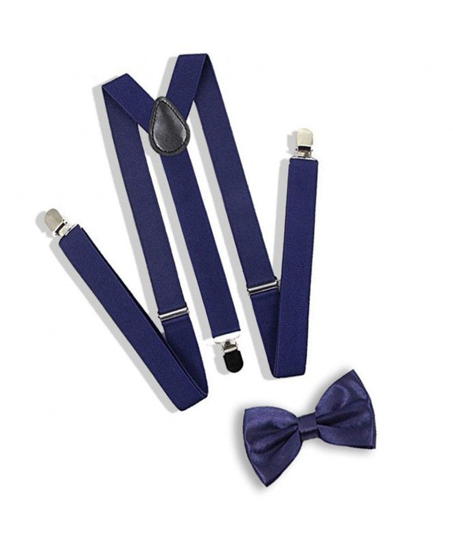 IMEET Suspenders Bowties Navy Blue