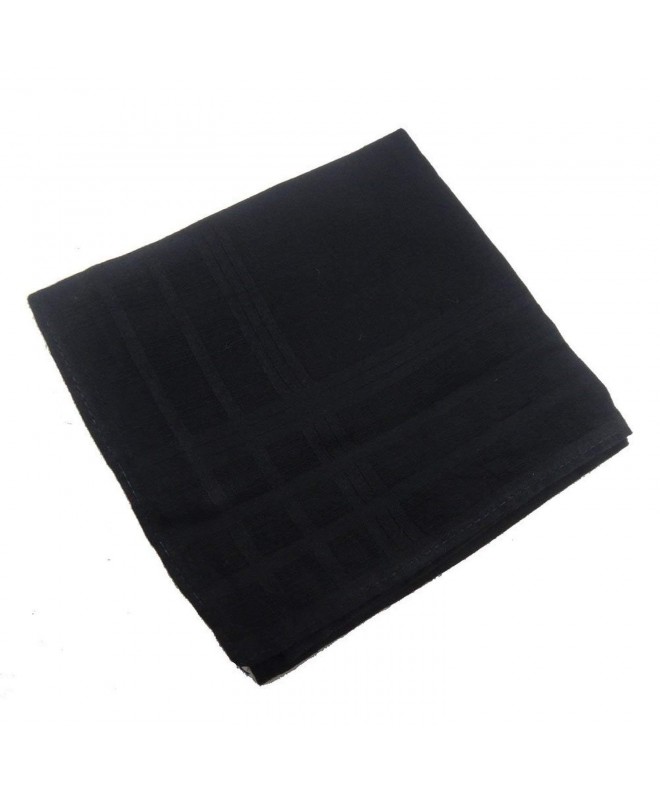 Solid Black Luxury Cotton Handkerchiefs