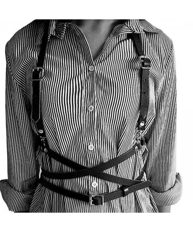 Personalized Waist Suspenders Belt Black
