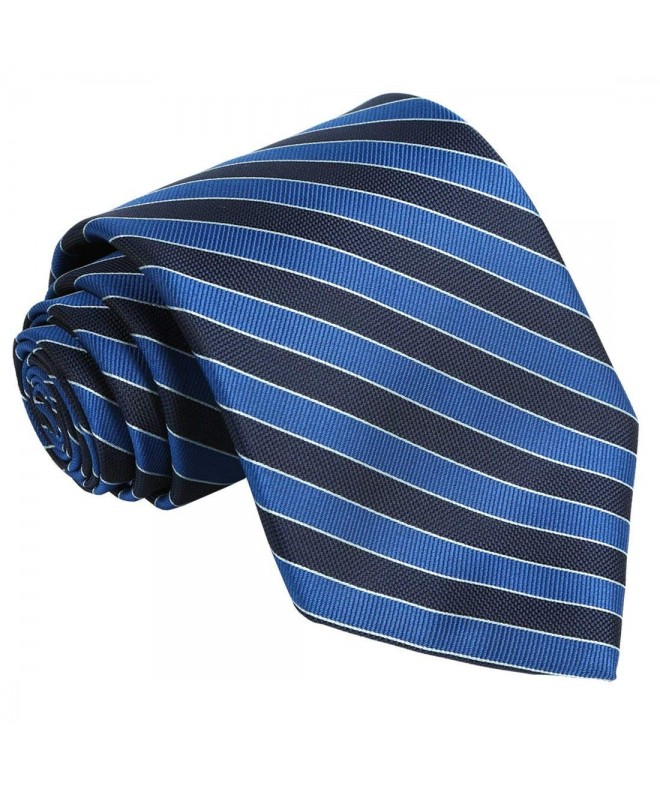 Tall Men Navy Oblique Stripe Necktie Extra Long Tie (63'' XL) +Gift Box ...