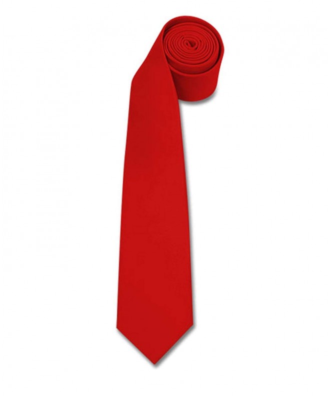 boxed gifts Polyester Slim Tie Red