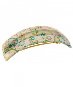France Luxe Rectangle Barrette Paisley